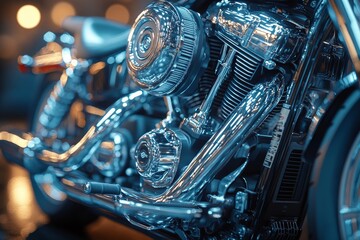 A motorcycle engine. Generative AI