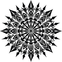 black and white flower