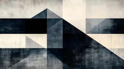 Abstract Geometric Background with Gray and Black Shapes