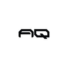 AQ monogram logo design letter text name symbol monochrome logotype alphabet character simple logo