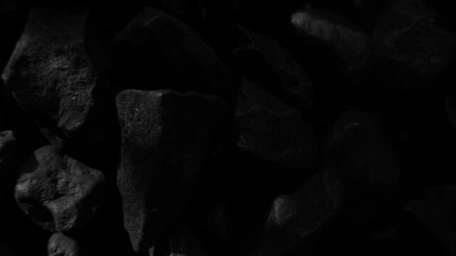 Dark Black Stones in a Compact Arrangement