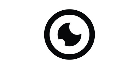 Eye icon, black eyeball icon Design Template.