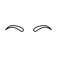 Obraz premium Brows icon vector. Eyebrow illustration sign. Forehead symbol or logo.