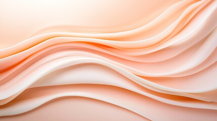 Obraz premium A soft, flowing composition of cream and peach-toned fabric, creating a serene and elegant visual effect.