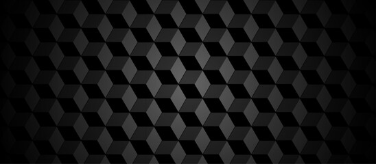 Abstract black and gray style minimal blank cubic. Geometric pattern illustration mosaic, square and triangle wallpaper.	