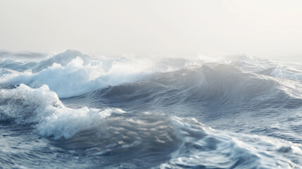 Serene ocean waves capturing nature's tranquil energy and beauty