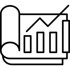 The business report icon on white background.