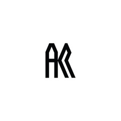 AR monogram logo design letter text name symbol monochrome logotype alphabet character simple logo