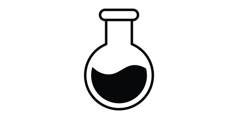 Laboratory beaker icon. Lab flask icon.
