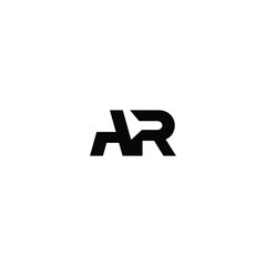 AR monogram logo design letter text name symbol monochrome logotype alphabet character simple logo