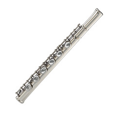 Fototapeta premium Silver Flute in Bright Light Setting