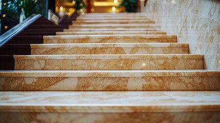 Elegant Marble Staircase in Modern Interior Design