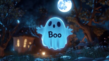 Ghostly encounters a spooky night scene