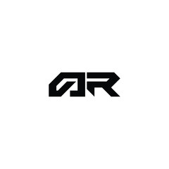 Obraz premium AR monogram logo design letter text name symbol monochrome logotype alphabet character simple logo