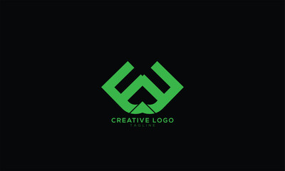 Obraz premium EW WE EWE Abstract initial monogram letter alphabet logo design