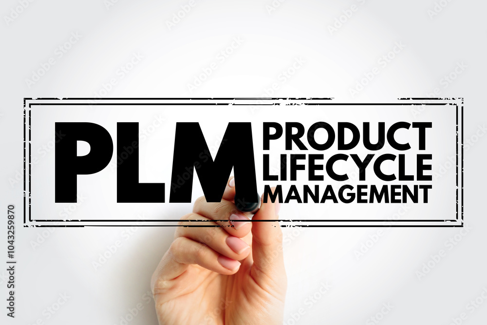 Poster plm product lifecycle management - process of managing the entire lifecycle of a product from its in