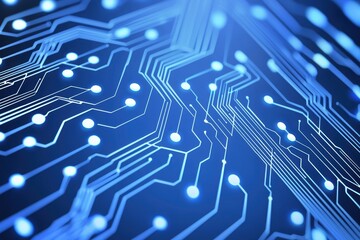 Conceptual digital rendering of an advanced blueprint, featuring transparent blue lines and circuitry patterns, highlighting technical innovation