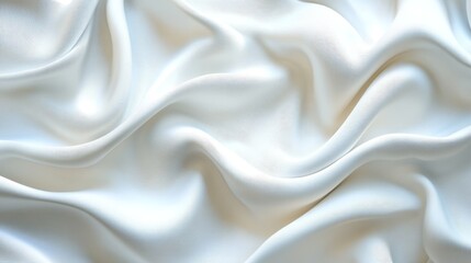 Obraz premium The image is a close up of a white fabric with a wave pattern