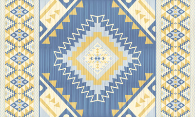 American tribal ethnic native pattern.Traditional Navajo,Aztec,Apache,Southwest and Mexican style fabric pattern.Abstract vector motifs pattern.For fabric,clothing,blanket,carpet,woven,wrap,decoration