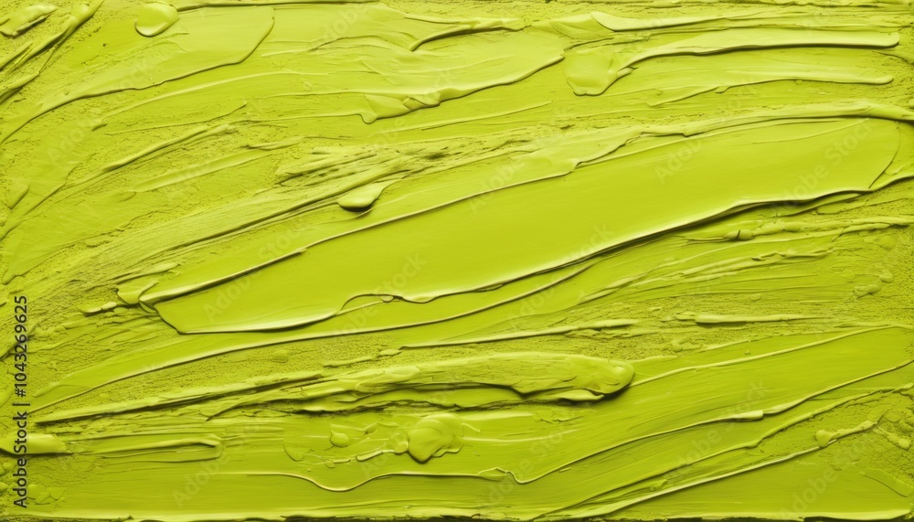 Aufkleber a striking display of lime green paint is thickly applied to the canvas, creating an energetic and t