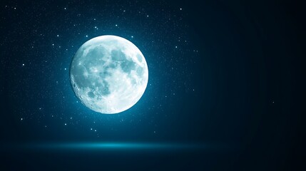 Fototapeta premium A full moon with a halo effect in a clear night sky symbolizing the divine presence on Sharad Purnima
