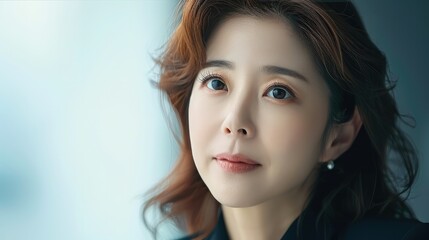 Korean CEO woman. in the office.