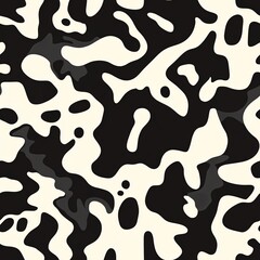 A modern abstract pattern in black and white, perfect for backgrounds, textiles, or graphic design projects.