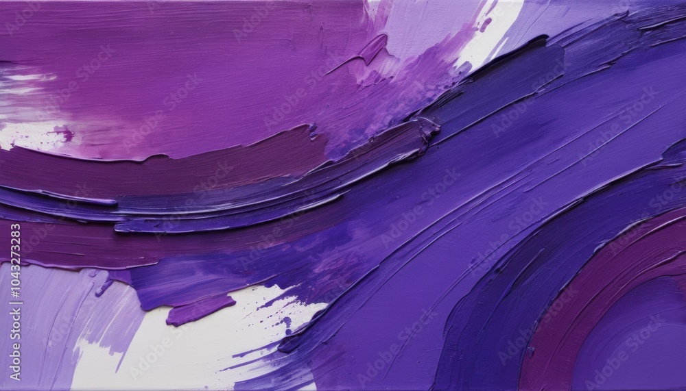 Aufkleber soft waves of deep purple blend harmoniously on the canvas, capturing the essence of abstract art wi