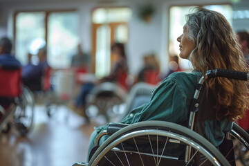 Obraz premium Professional care in a rehabilitation center generative AI technology