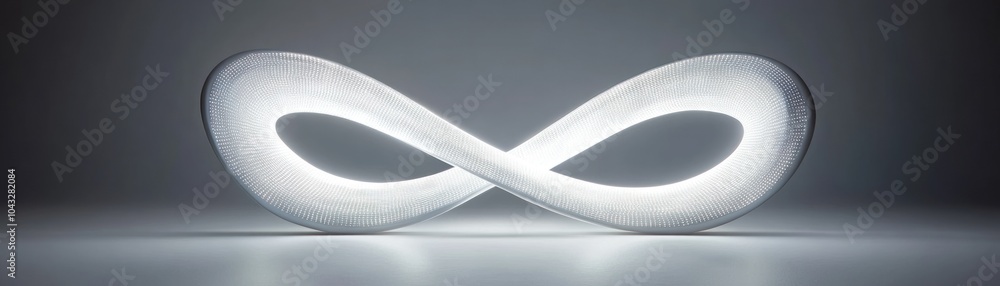 Canvas Prints A glowing infinity symbol, representing continuity and limitless possibilities.