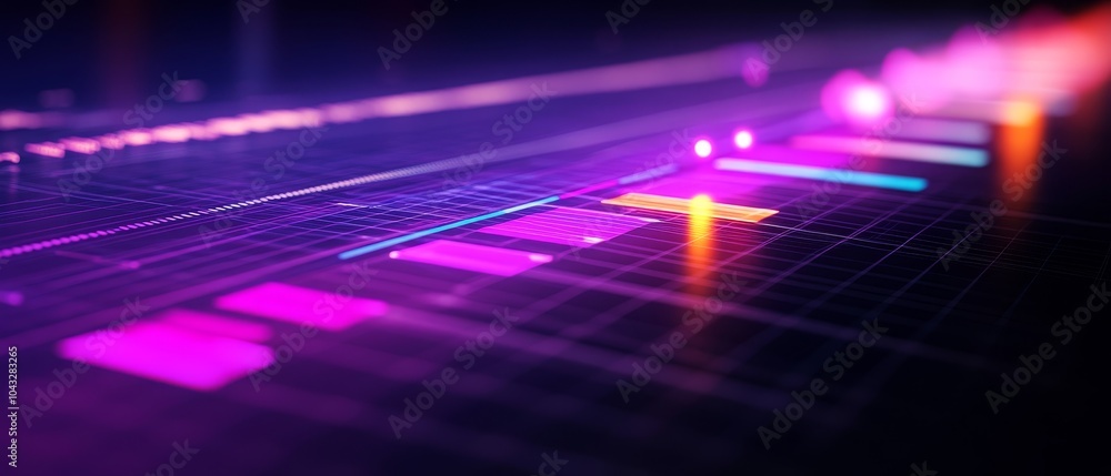 Poster digital roadmap visualization in hyper realistic style