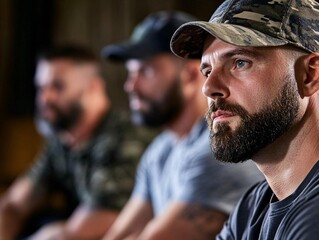 Veterans Participating in a Therapy Session