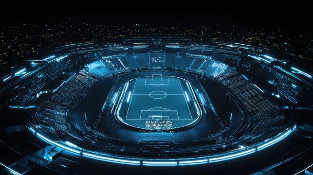 Ultra-Modern 3D Stadium Render with Sleek Design