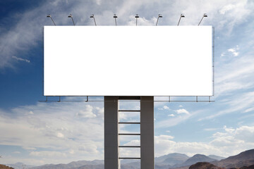 Billboard sign mockup in the urban environment, blank space to display your advertising or branding...