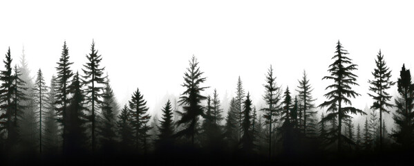 Obraz premium PNG Forest silhouette outdoors woodland.