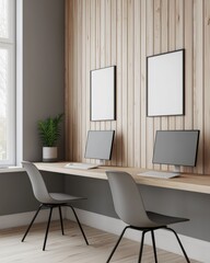 Modern Scandinavian Style Interior with Wall Mounted Decor