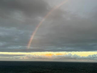 rainbow over the sea