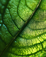 green texture of different varieties of plants and leaves