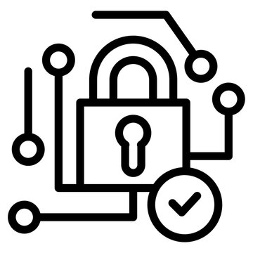 black padlock security icon clip art preview