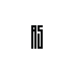 AS monogram logo design letter text name symbol monochrome logotype alphabet character simple logo