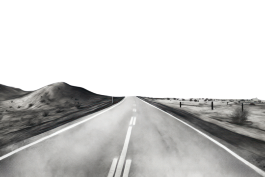 PNG Road highway drawing sketch.