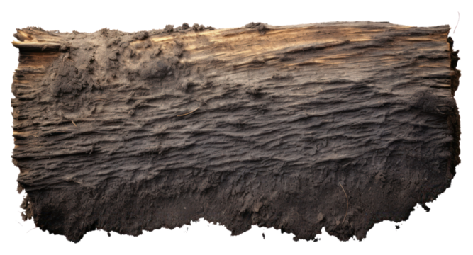 PNG Barley burnt log white background.