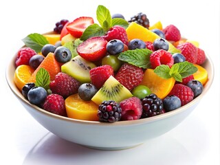 A symphony of colors, juicy fruits burst in still life vibrant hues.