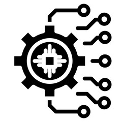 Obraz premium Artificial intelligence icon illustration vector