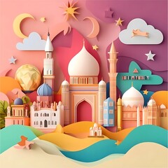 World Religion day background with different shapes