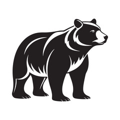 Fototapeta premium Black Bear Silhouette