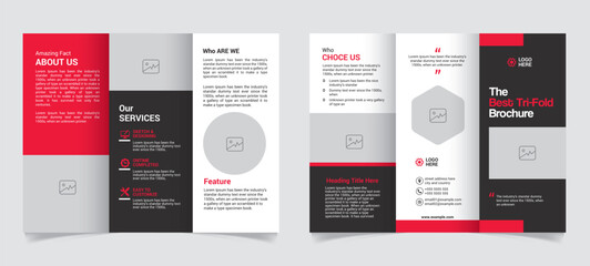 Tri-fold Brochure Template Design Vector File