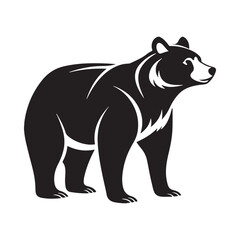 Obraz premium Black Bear Silhouette