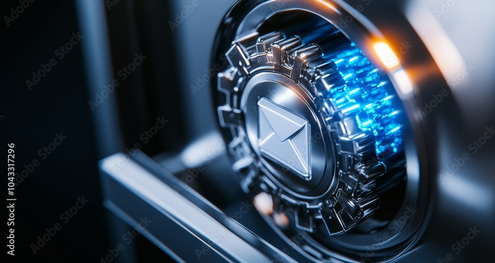 Poster exploring the intricacies of high-tech security mechanisms in modern technology