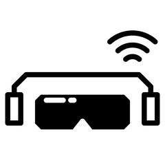 VR Glasses and reality icon concept